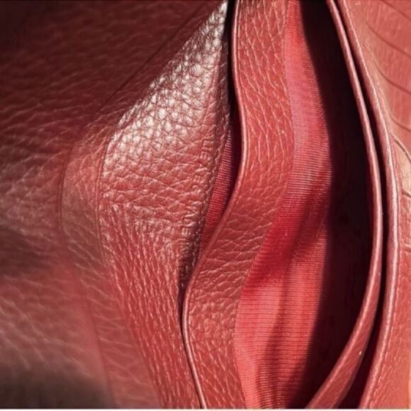 Authentic BVLGARI Canvas/Leather Beige/Plum Long bifold Wallet - Picture 9 of 10